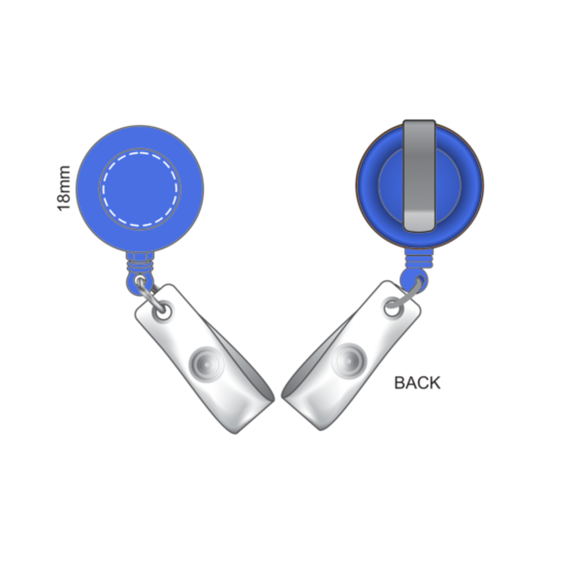 Bravo Retractable ID Holder Front