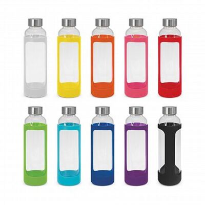 Premium Glass 600ml Water Bottle with silicone case Thumbnail
