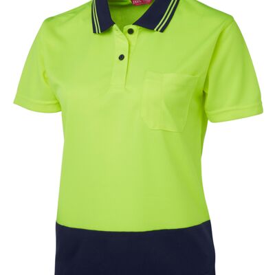 Ladies Hi Vis Non Cuff Traditional Polo Thumbnail