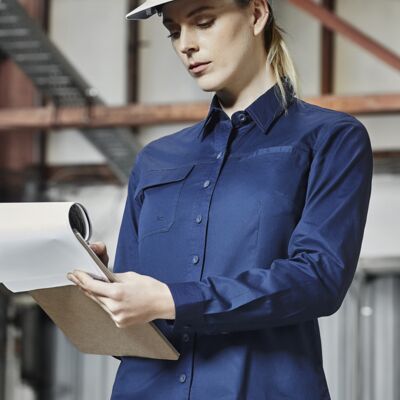 Syzmik Womens Lightweight Tradie L/S Shirt Thumbnail