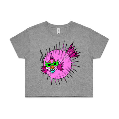 "Pufferfish Peggy" Crop Tee Thumbnail