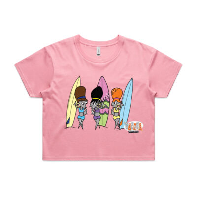 'The Codette Surfers' Crop Tee Thumbnail