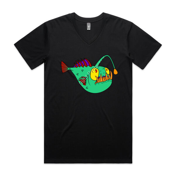 'Archie Anglerfish' V Neck Tee Thumbnail