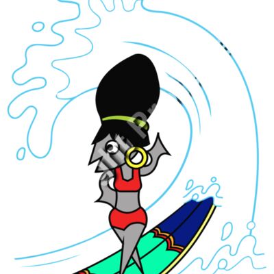 'LIttle Surfer Connie' Ringer Tee Thumbnail